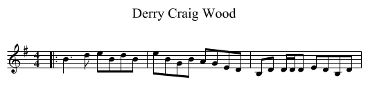 Derry Craig Wood - staff notation