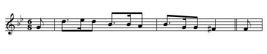 Derry down - staff notation