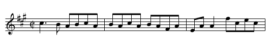 Derry Reel - staff notation