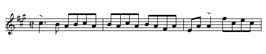 Derry Reel - staff notation