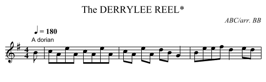 DERRYLEE REEL*, The - staff notation