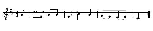Deryn dawnus, Y - staff notation