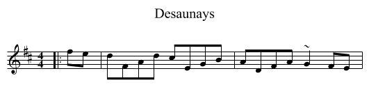Desaunays - staff notation