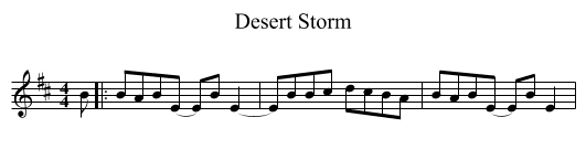 Desert Storm - staff notation