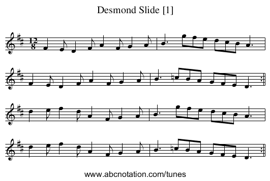 Desmond Slide [1] - staff notation