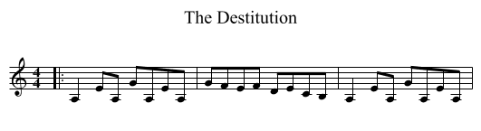 Destitution, The  - staff notation