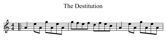 Destitution, The  - staff notation