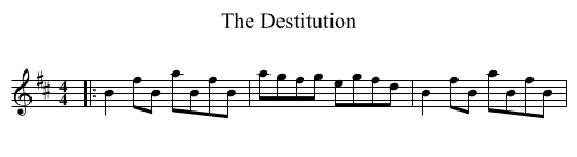 Destitution, The  - staff notation