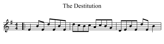 Destitution, The  - staff notation