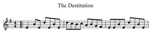 Destitution, The  - staff notation