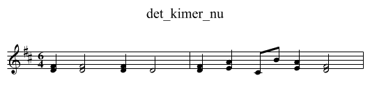 det_kimer_nu - staff notation
