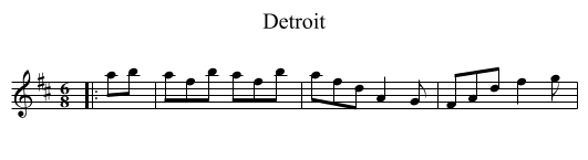 Detroit - staff notation