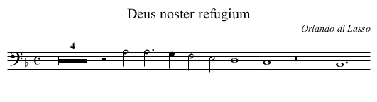 Deus noster refugium - staff notation