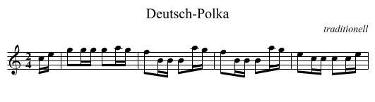 Deutsch-Polka - staff notation