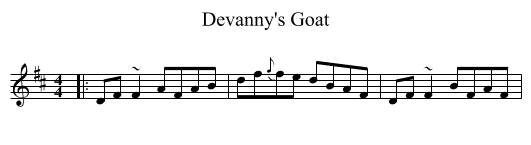 Devanny's Goat - staff notation