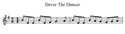 Dever The Dancer - staff notation