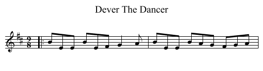 Dever The Dancer - staff notation