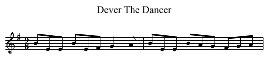 Dever The Dancer - staff notation