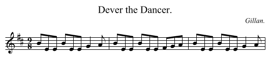 Dever the Dancer. - staff notation