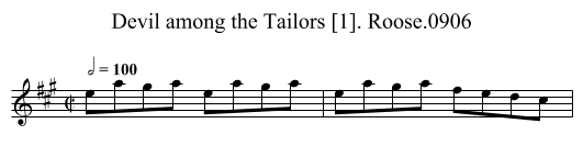 Devil among the Tailors [1]. Roose.0906 - staff notation