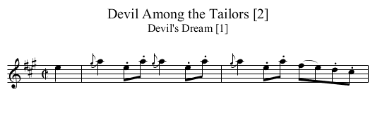 Devil Among the Tailors [2] - staff notation