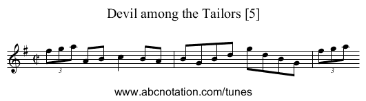 Devil among the Tailors [5] - staff notation