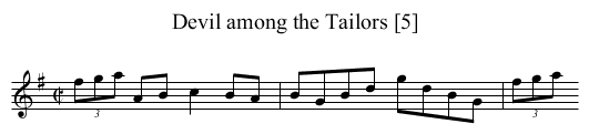 Devil among the Tailors [5] - staff notation