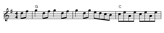 Devil among the Tailors, The - staff notation