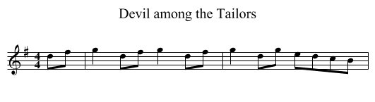 Devil among the Tailors - staff notation