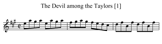 Devil among the Taylors [1], The - staff notation