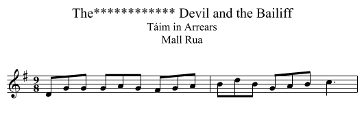 Devil and the Bailiff, The************ - staff notation