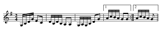 Devil Eat the Ground Hog - staff notation