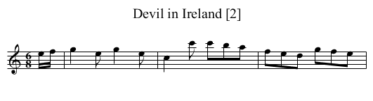 Devil in Ireland [2] - staff notation