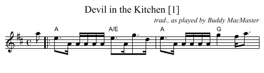 Devil in the Kitchen [1] - staff notation