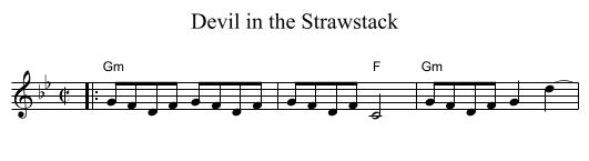 Devil in the Strawstack - staff notation