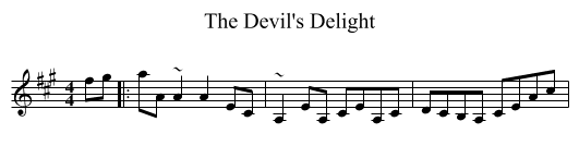 Devil's Delight, The  - staff notation
