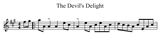 Devil's Delight, The  - staff notation