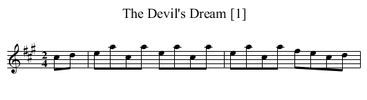 Devil's Dream [1], The - staff notation