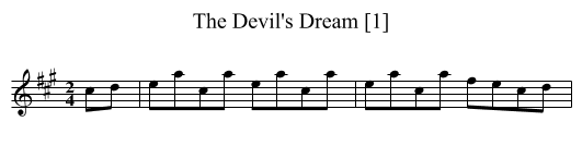 Devil's Dream [1], The - staff notation