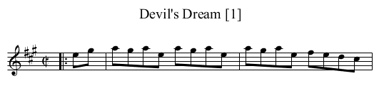 Devil's Dream [1] - staff notation
