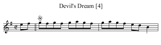 Devil's Dream [4] - staff notation