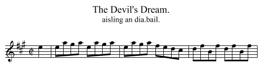 Devil's Dream., The - staff notation