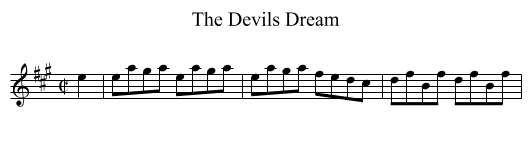 Devils Dream, The - staff notation