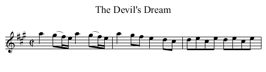 Devil's Dream, The - staff notation