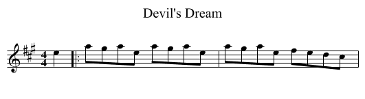 Devil's Dream - staff notation