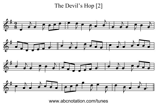 Devil’s Hop [2], The - staff notation