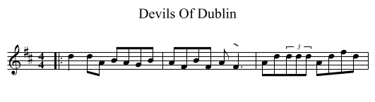 Devils Of Dublin - staff notation
