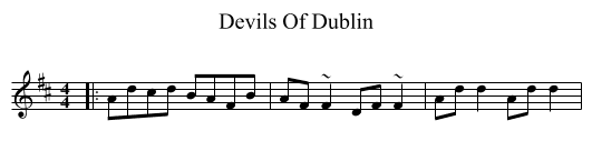 Devils Of Dublin - staff notation