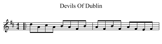 Devils Of Dublin - staff notation