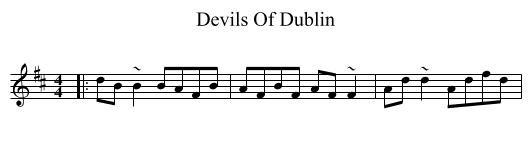 Devils Of Dublin - staff notation